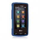Soft Rubber Silicone Skin Cover Case for LG Versa VX 9600 - Blue