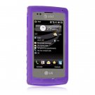 Soft Rubber Silicone Skin Cover Case for LG Incite CT810 - Purple