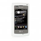 Soft Rubber Silicone Skin Cover Case for LG Incite CT810 - White