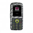 Hard Plastic Design Cover Case for Samsung Gravity T459 - Black Zebra