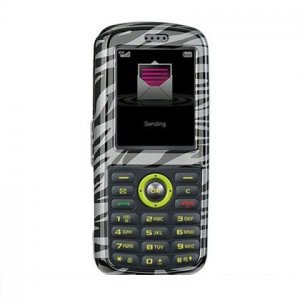 Hard Plastic Design Cover Case for Samsung Gravity T459 - Black Zebra