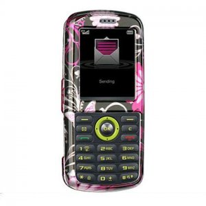 Hard Plastic Design Cover Case for Samsung Gravity T459 - Pink Butterfly
