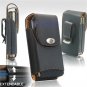 Black Leather Vertical Extendable Belt Clip Pouch Case for Samsung Instinct M800 (#1)
