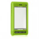 Soft Rubber Silicone Skin Cover Case for Samsung Memoir T929 - Green