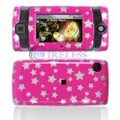 Hard Plastic Design Shield Protector Cover Case for Sidekick 2008 - Pink / Silver Stars