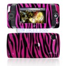 Hard Plastic Design Shield Protector Cover Case for Sidekick 2008 - Hot Pink / Black
