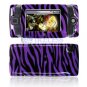 Hard Plastic Design Shield Protector Cover Case for Sidekick 2008 - Purple / Black Zebra