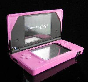 HOT PINK Slim Jelly Soft Rubber Gel Case Nintendo DSi (NDSI) Videogame System