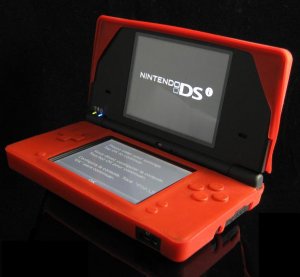 RED Slim Jelly Soft Rubber Gel Case Nintendo DSi (NDSI) Videogame System