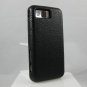 Hard Plastic Leatherette Cover Case for Samsung Omnia - Black
