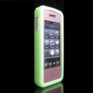 GeoDesign Soft Rubber Silicone Cover Case for Samsung Instinct M800 - Green