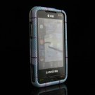 Hard Plastic Design Cover Case for Samsung Eternity A867 - Blue Plaid