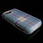 Hard Plastic Design Cover Case for Samsung Eternity A867 - Blue Plaid