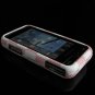 Hard Plastic Design Cover Case for Samsung Eternity A867 - Pink / White Check