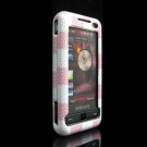 Hard Plastic Design Cover Case for Samsung Omnia i900/i910 - Pink / White Check