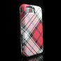 Hard Plastic Design Cover Case for Samsung Omnia i900/i910 - Red Check