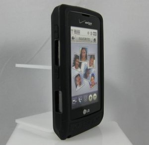 PREMIUM Soft Rubber Silicone Case for LG Dare - Black