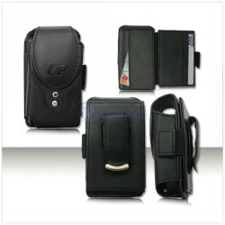 Vertical Wallet Pouch for HTC Touch Pro (Sprint) - Black