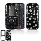 Hard Plastic Design Cover Case for LG Rumor 2 LX265 - Black / Silver Stars