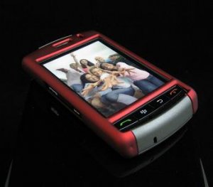 PREMIUM Hard Plastic Shield Cover Case for BlackBerry Storm 9500/9530 - Red / Gray