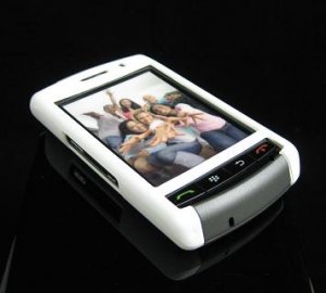 PREMIUM Hard Plastic Shield Cover Case for BlackBerry Storm 9500/9530 - White / Gray