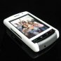 PREMIUM Hard Plastic Shield Cover Case for BlackBerry Storm 9500/9530 - White / Gray