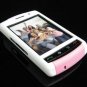 PREMIUM Hard Plastic Shield Cover Case for BlackBerry Storm 9500/9530 - White / Pink