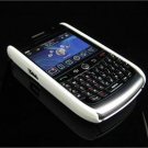 Back Cover Rubber Coating Hard Faceplate for BlackBerry Curve 8900 - White