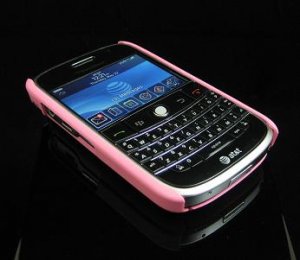 Back Cover Rubber Coating Hard Faceplate for BlackBerry Bold 9000 - Baby Pink