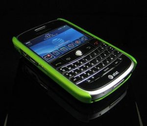 Back Cover Rubber Coating Hard Faceplate for BlackBerry Bold 9000 - Green