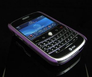 Back Cover Rubber Coating Hard Faceplate for BlackBerry Bold 9000 - Purple