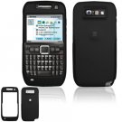 Hard Plastic Rubber Feel Cover Case for Nokia E71 - Black