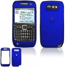 Hard Plastic Rubber Feel Cover Case for Nokia E71 - Blue