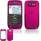 Hard Plastic Rubber Feel Cover Case for Nokia E71 - Rose Pink