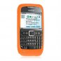 Soft Rubber Silicone Skin Cover Case for Nokia E71 - Orange