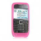 Soft Rubber Silicone Skin Cover Case for Nokia E71 - Pink