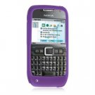 Soft Rubber Silicone Skin Cover Case for Nokia E71 - Purple