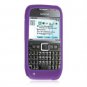 Soft Rubber Silicone Skin Cover Case for Nokia E71 - Purple