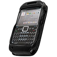 Full View Leather Cover Case w/ with Swivel Clip & Spring Belt Clip for Nokia E71