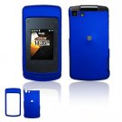 Hard Plastic Rubber Feel Cover Case for Motorola Stature i9 - Dark Blue