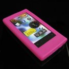 Soft Rubber Silicone Skin Cover Case for Samsung P3 - Hot Pink