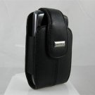 Leather Carrying Case w/ Swivel Belt Clip for BlackBerry Curve 8330 - Black