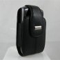 Leather Carrying Case w/ Swivel Belt Clip for BlackBerry Curve 8300 - Black