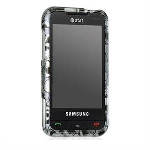Hard Plastic Design Cover Case for Samsung Eternity A867 - Black Skull