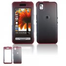 Hard Plastic Design Cover Case for Samsung Finesse R810 (MetroPCS) - Ice Red