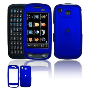 Hard Plastic Rubber Feel Cover Case for Samsung Impression A877 (AT&T) - Dark Blue