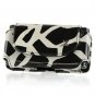 Horizontal Leather Safari Pouch Case Cover for Nokia 5800 XpressMusic - Black / White Giraffe #2