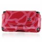 Horizontal Leather Safari Pouch Case Cover for Nokia 5800 XpressMusic - Hot Pink Giraffe #2