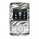 Hard Plastic Design Cover Case for Samsung Propel A767 - Black / Silver Zebra