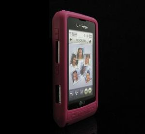 PREMIUM Soft Rubber Silicone Case for LG Dare - Burgundy